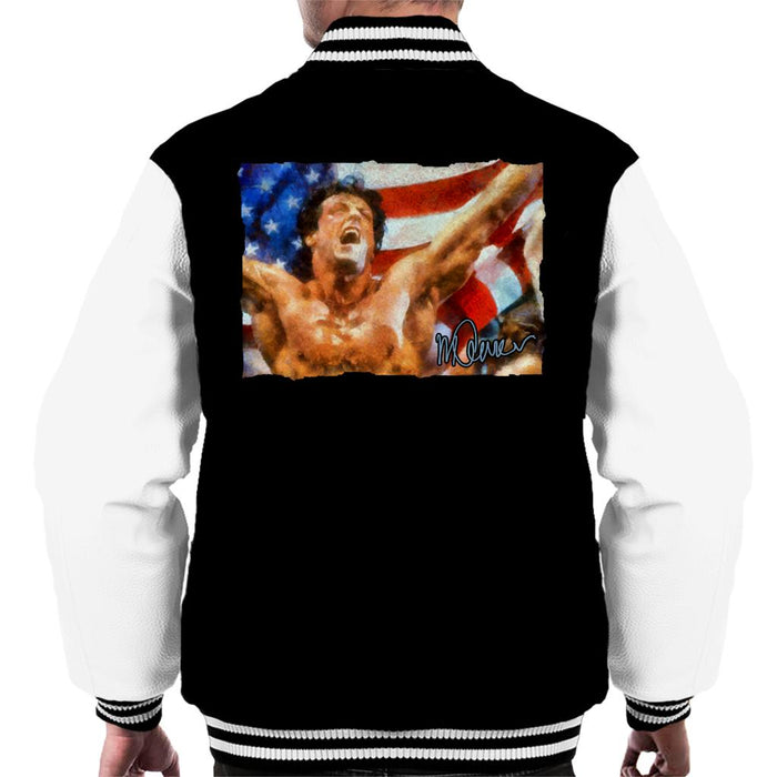 Sidney Maurer Original Portrait Of Sylvester Stallone As Rocky Men's Varsity Jacket