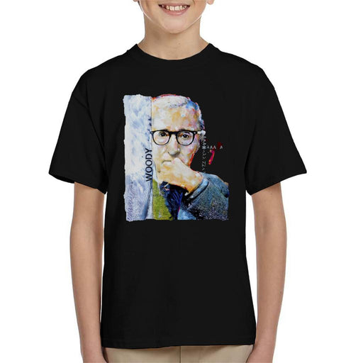 Sidney Maurer Original Portrait Of Director Woody Allen Kid's T-Shirt