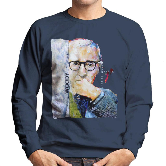 Sidney Maurer Original Portrait Of Director Woody Allen Men's Sweatshirt