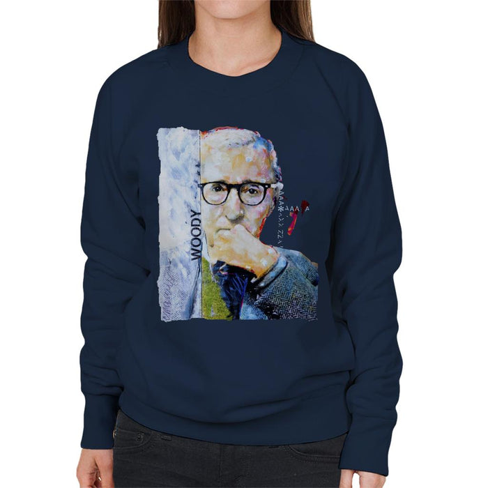 Sidney Maurer Original Portrait Of Director Woody Allen Women's Sweatshirt