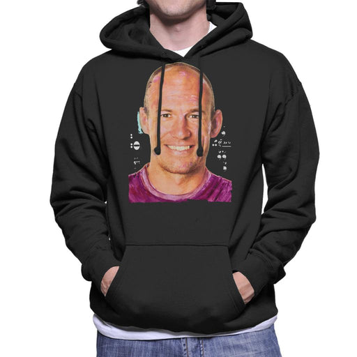 Sidney Maurer Original Portrait Of Footballer Arjen Robben Men's Hooded Sweatshirt