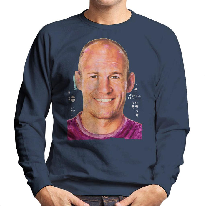 Sidney Maurer Original Portrait Of Footballer Arjen Robben Men's Sweatshirt