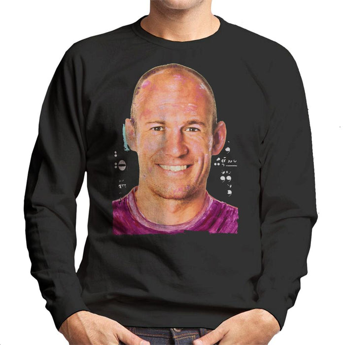 Sidney Maurer Original Portrait Of Footballer Arjen Robben Men's Sweatshirt