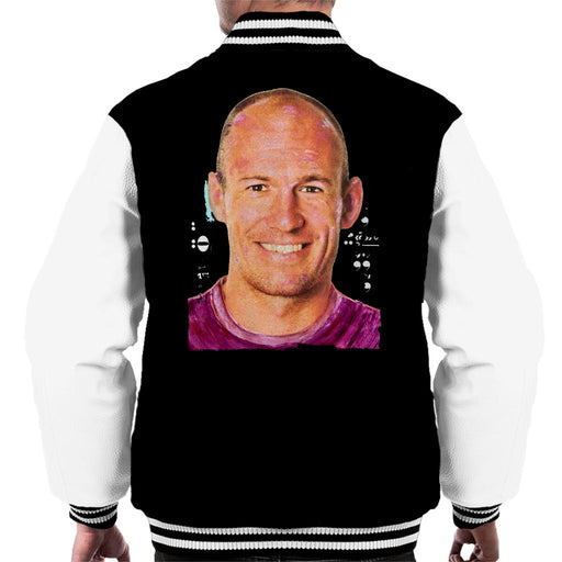 Sidney Maurer Original Portrait Of Footballer Arjen Robben Men's Varsity Jacket
