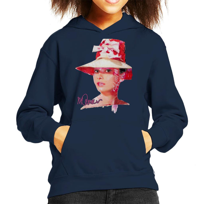 Sidney Maurer Original Portrait Of Movie Star Audrey Hepburn Kid's Hooded Sweatshirt