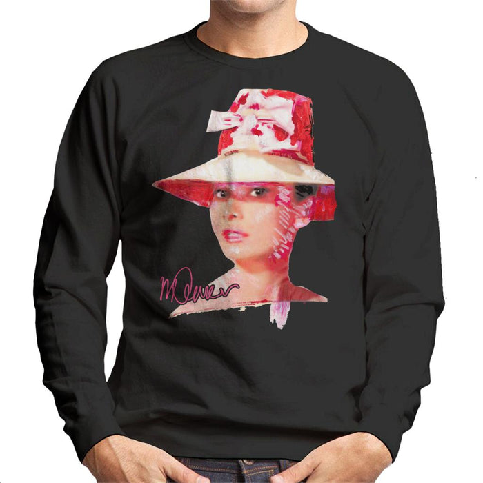 Sidney Maurer Original Portrait Of Movie Star Audrey Hepburn Men's Sweatshirt