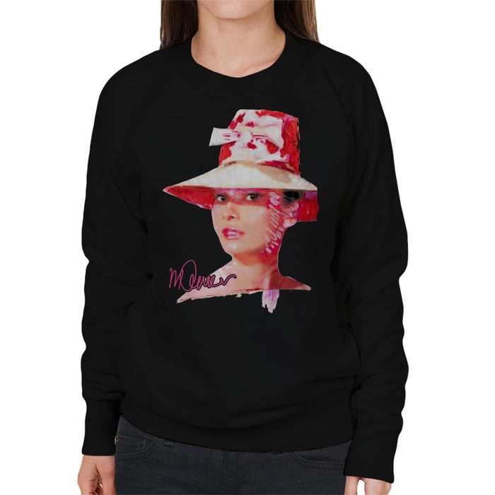 Sidney Maurer Original Portrait Of Movie Star Audrey Hepburn Women's Sweatshirt
