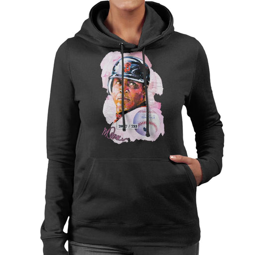 Sidney Maurer Original Portrait Of Giants Baseball Player Barry Bonds Women's Hooded Sweatshirt