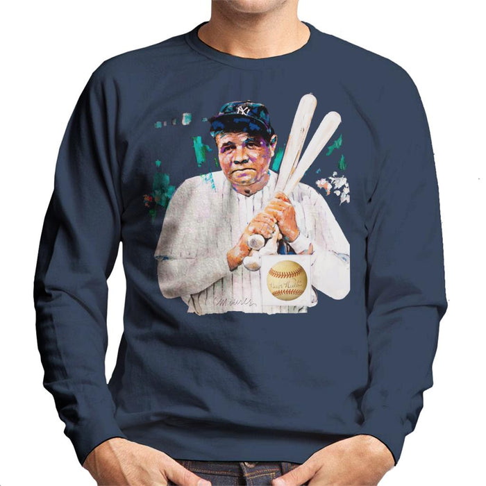 Sidney Maurer Original Portrait Of Giants Baseball Player Babe Ruth Men's Sweatshirt