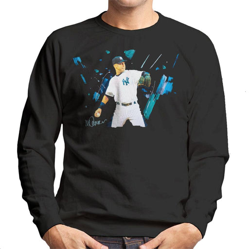 Sidney Maurer Original Portrait Of Yankees Baseball Player Derek Jeter Men's Sweatshirt