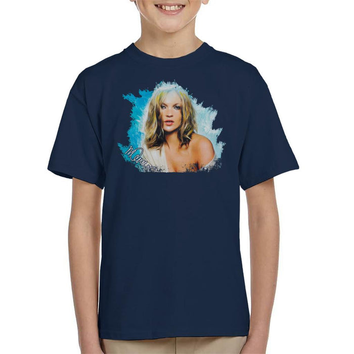 Sidney Maurer Original Portrait Of Kate Moss Pastel Blue Kid's T-Shirt