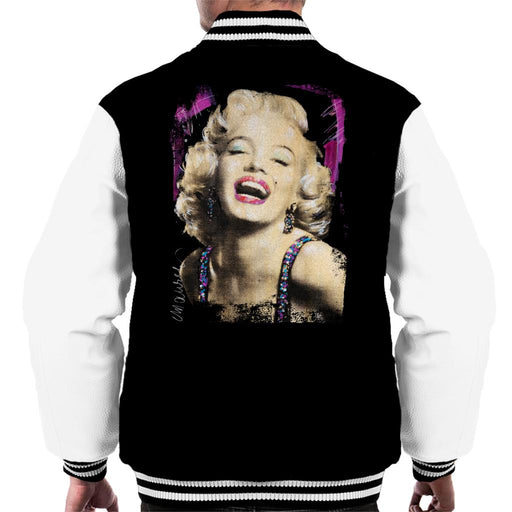 Sidney Maurer Original Portrait Of Marilyn Monroe Pink Lips Men's Varsity Jacket