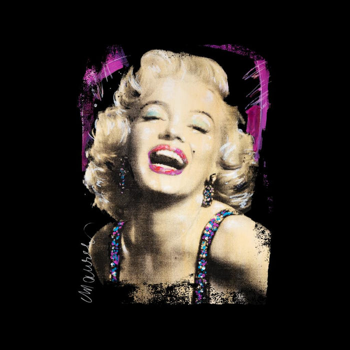 Sidney Maurer Original Portrait Of Marilyn Monroe Pink Lips Men's Hooded Sweatshirt