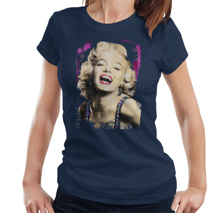 Sidney Maurer Original Portrait Of Marilyn Monroe Pink Lips Women's T-Shirt