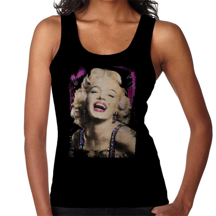 Sidney Maurer Original Portrait Of Marilyn Monroe Pink Lips Women's Vest