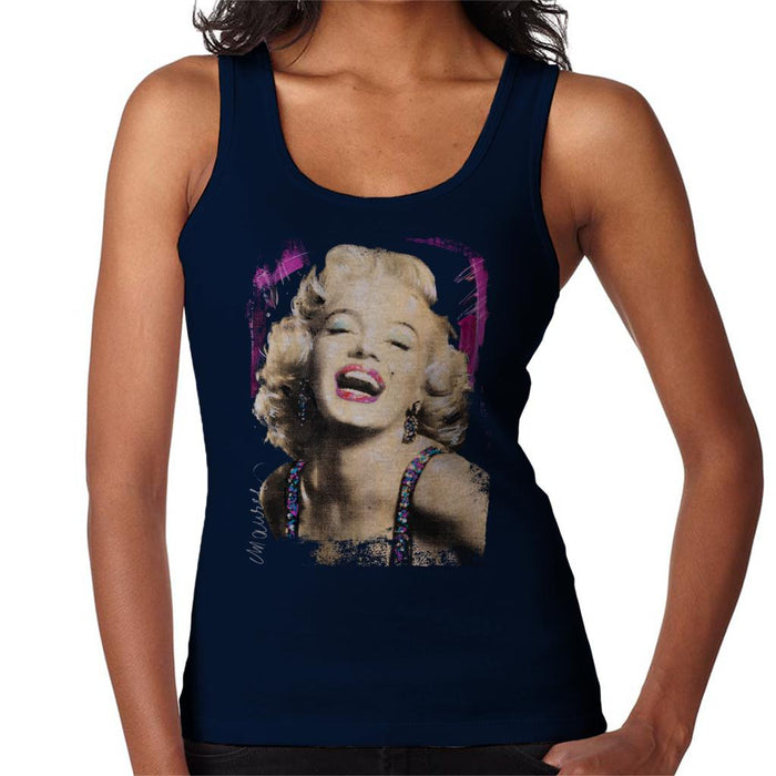 Sidney Maurer Original Portrait Of Marilyn Monroe Pink Lips Women's Vest