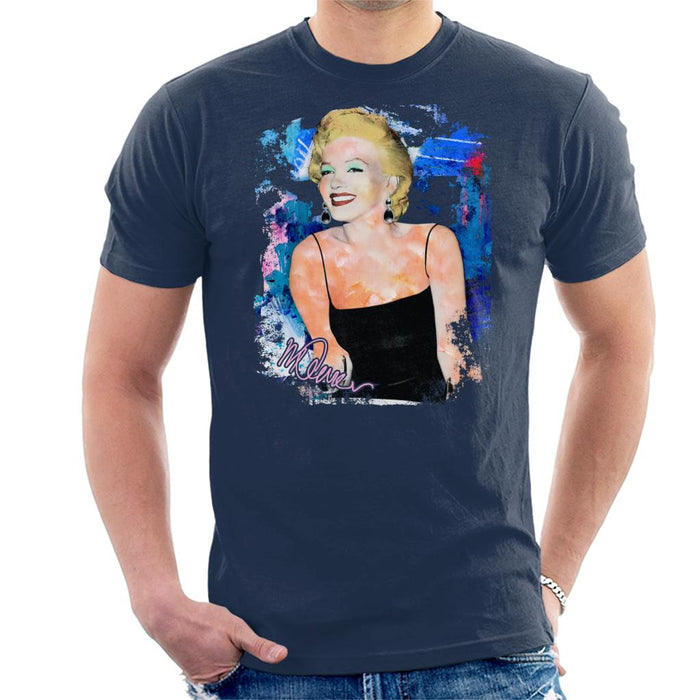 Sidney Maurer Original Portrait Of Marilyn Monroe Black Dress Men's T-Shirt
