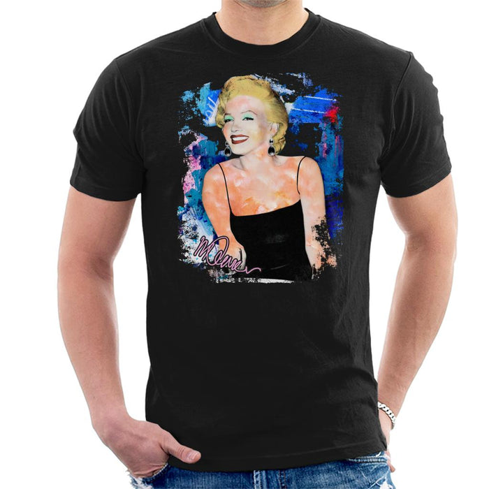 Sidney Maurer Original Portrait Of Marilyn Monroe Black Dress Men's T-Shirt