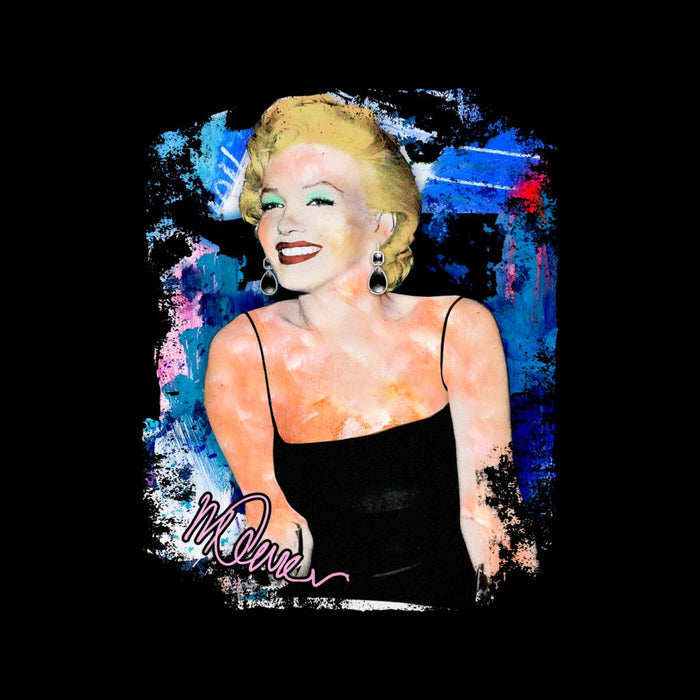 Sidney Maurer Original Portrait Of Marilyn Monroe Black Dress Women's Sweatshirt