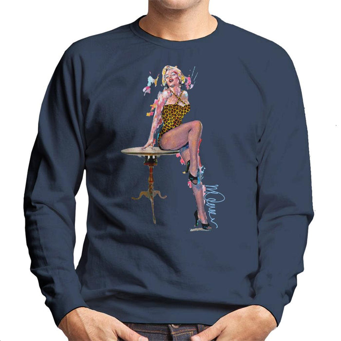 Sidney Maurer Original Portrait Of Marilyn Monroe Leopard Print Men's Sweatshirt