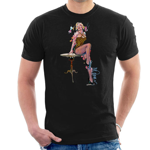 Sidney Maurer Original Portrait Of Marilyn Monroe Leopard Print Men's T-Shirt