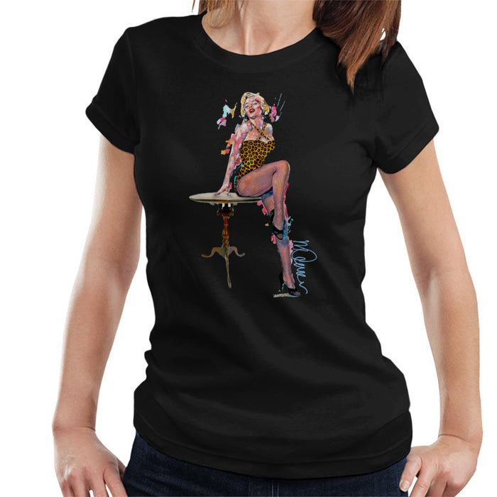 Sidney Maurer Original Portrait Of Marilyn Monroe Leopard Print Women's T-Shirt