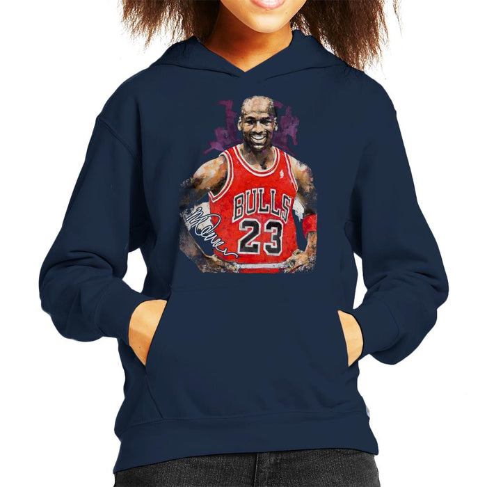 Sidney Maurer Original Portrait Of Michael Jordan Chicago Bulls Vest Kid's Hooded Sweatshirt