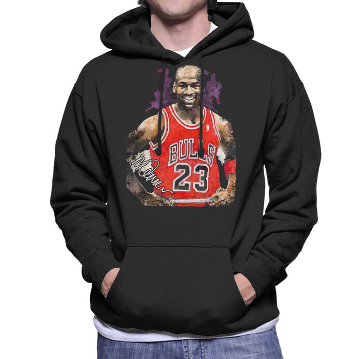 Sidney Maurer Original Portrait Of Michael Jordan Chicago Bulls Vest Men's Hooded Sweatshirt