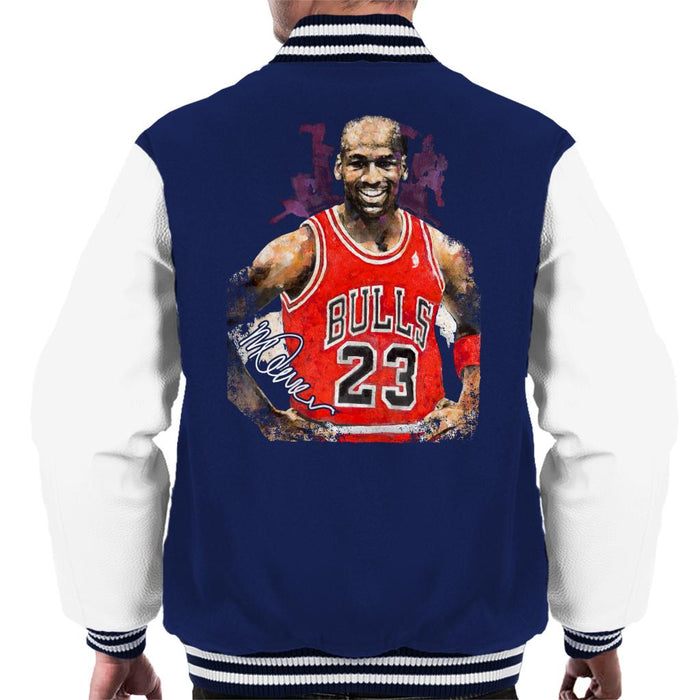 Sidney Maurer Original Portrait Of Michael Jordan Chicago Bulls Vest Men's Varsity Jacket