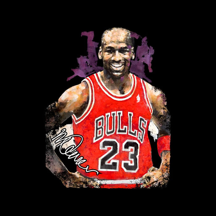 Sidney Maurer Original Portrait Of Michael Jordan Chicago Bulls Vest Men's Varsity Jacket
