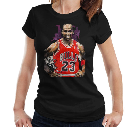 Sidney Maurer Original Portrait Of Michael Jordan Chicago Bulls Vest Women's T-Shirt