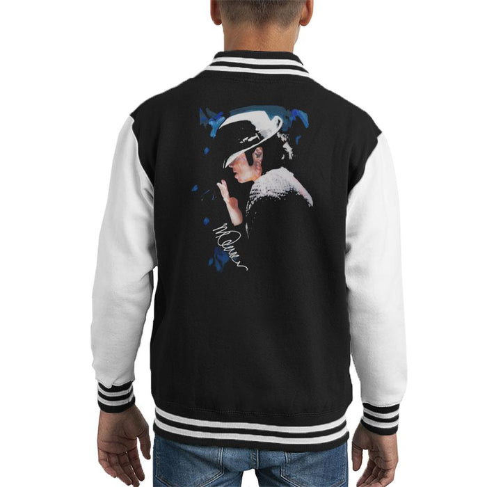 Sidney Maurer Original Portrait Of Michael Jackson Tipped Hat Kid's Varsity Jacket