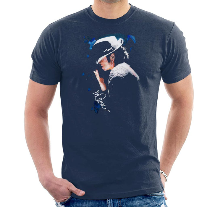 Sidney Maurer Original Portrait Of Michael Jackson Tipped Hat Men's T-Shirt