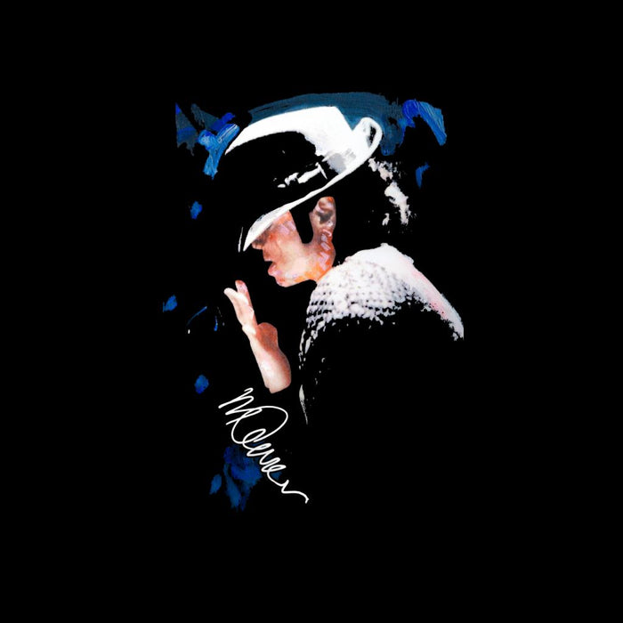 Sidney Maurer Original Portrait Of Michael Jackson Tipped Hat Men's Sweatshirt