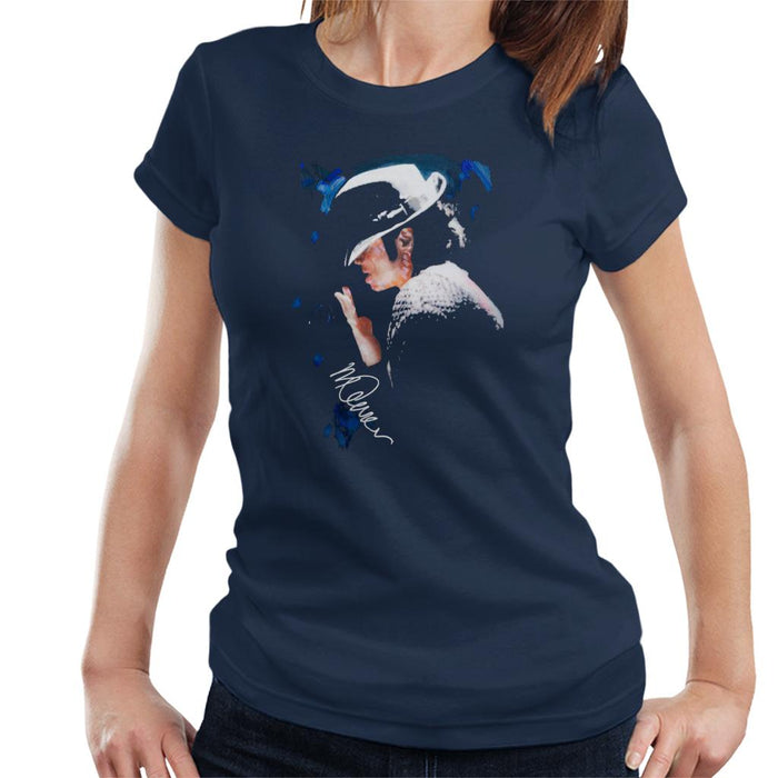 Sidney Maurer Original Portrait Of Michael Jackson Tipped Hat Women's T-Shirt