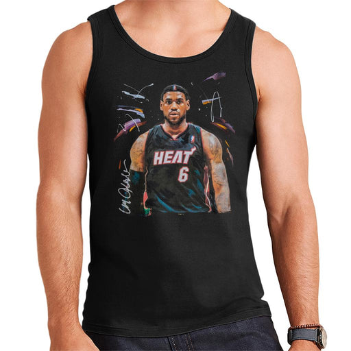 Sidney Maurer Original Portrait Of LeBron James Miami Heat Jersey Men's Vest