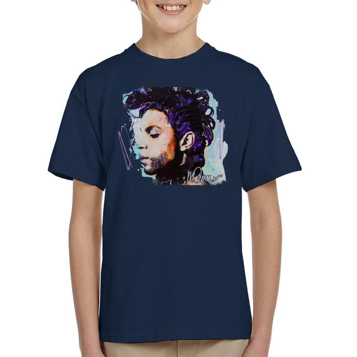 Sidney Maurer Original Portrait Of Prince Side Profile Kid's T-Shirt