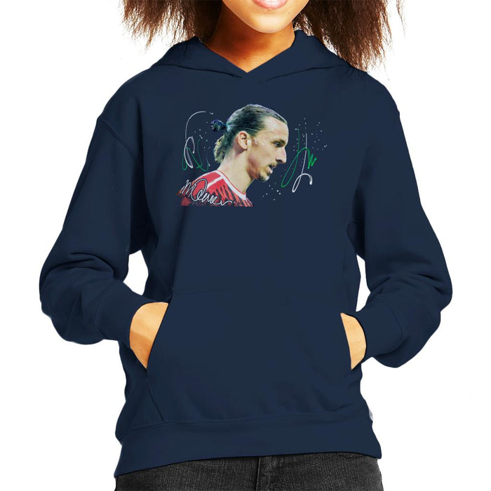 Sidney Maurer Original Portrait Of Zlatan Ibrahimovic Kid's Hooded Sweatshirt