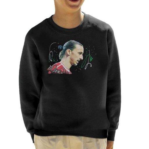 Sidney Maurer Original Portrait Of Zlatan Ibrahimovic Kid's Sweatshirt