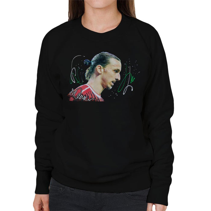 Sidney Maurer Original Portrait Of Zlatan Ibrahimovic Women's Sweatshirt