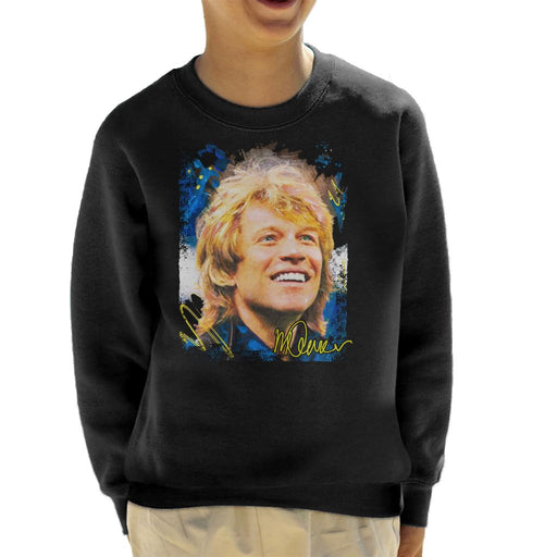 Sidney Maurer Original Portrait Of Jon Bon Jovi Smile Kid's Sweatshirt