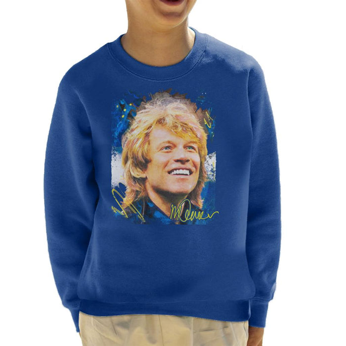 Sidney Maurer Original Portrait Of Jon Bon Jovi Smile Kid's Sweatshirt