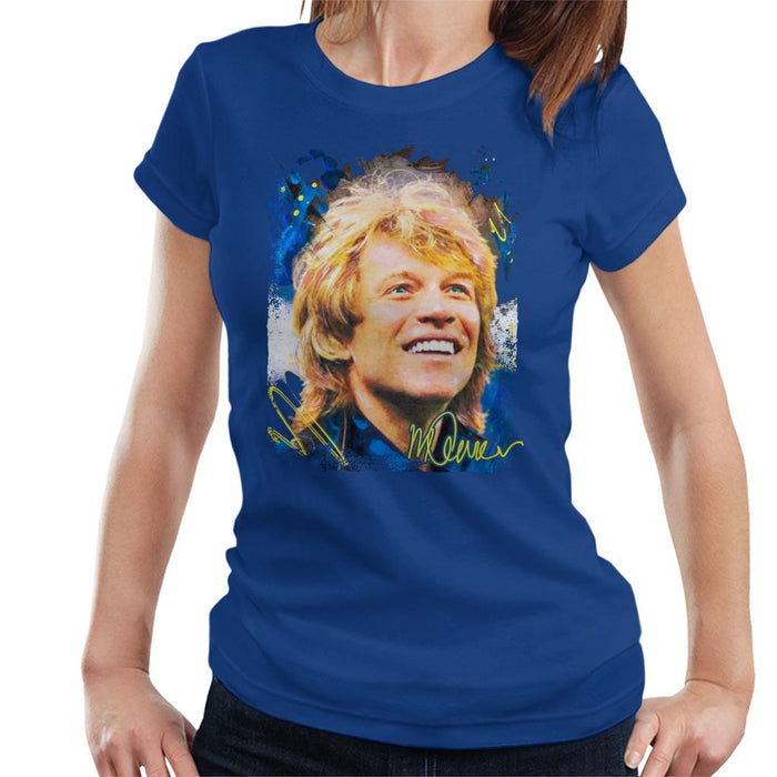 Sidney Maurer Original Portrait Of Jon Bon Jovi Smile Women's T-Shirt