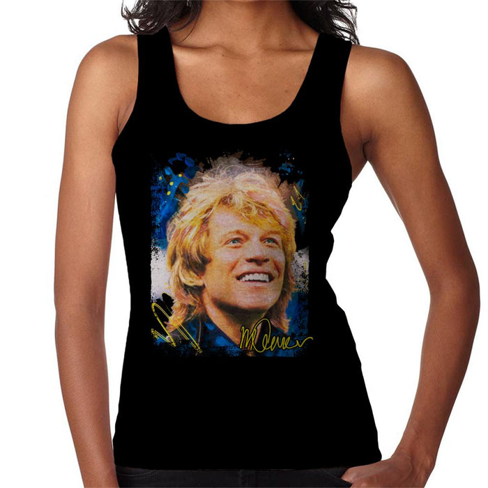 Sidney Maurer Original Portrait Of Jon Bon Jovi Smile Women's Vest