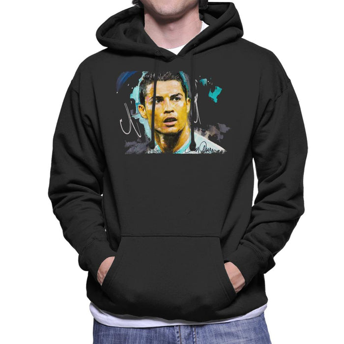 Sidney Maurer Original Portrait Of Footballer Cristiano Ronaldo Men's Hooded Sweatshirt