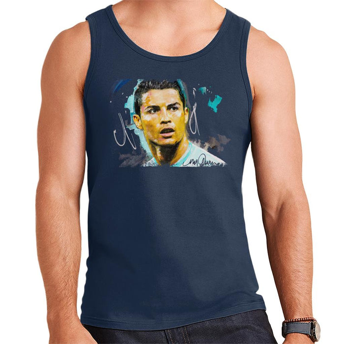 Sidney Maurer Original Portrait Of Footballer Cristiano Ronaldo Men's Vest