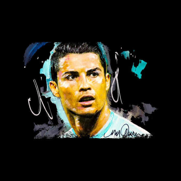 Sidney Maurer Original Portrait Of Footballer Cristiano Ronaldo Kid's Varsity Jacket