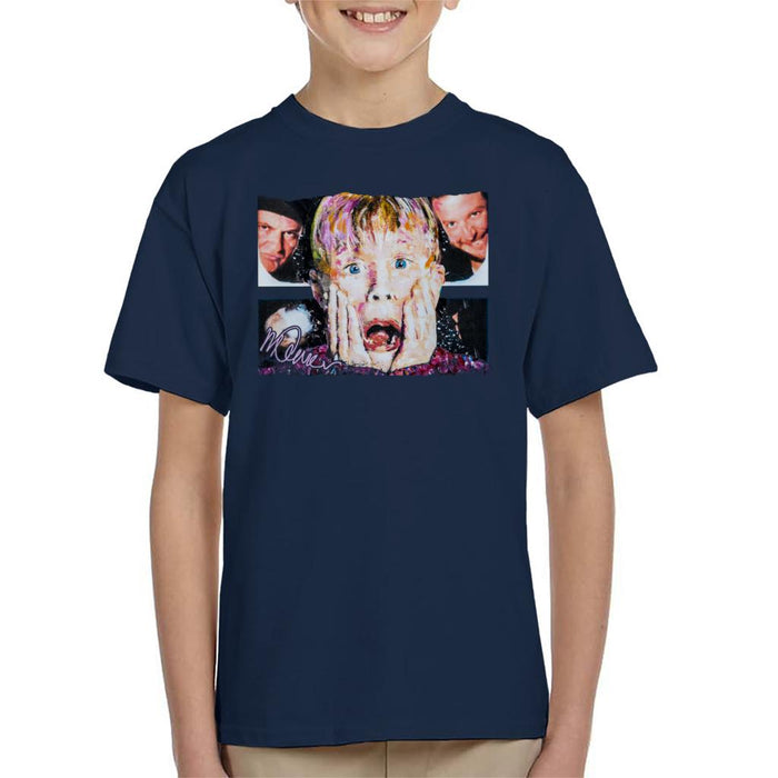 Sidney Maurer Original Portrait Of Macaulay Culkin Home Alone Kid's T-Shirt