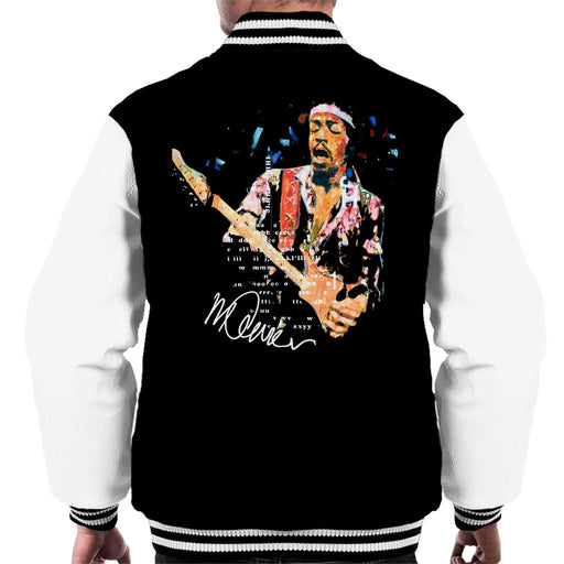 Sidney Maurer Original Portrait Of Guitarist Jimi Hendrix Men's Varsity Jacket