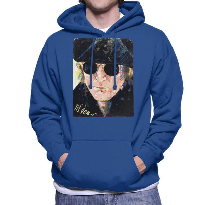 Sidney Maurer Original Portrait Of John Lennon Hat And Sunglasses Men's Hooded Sweatshirt
